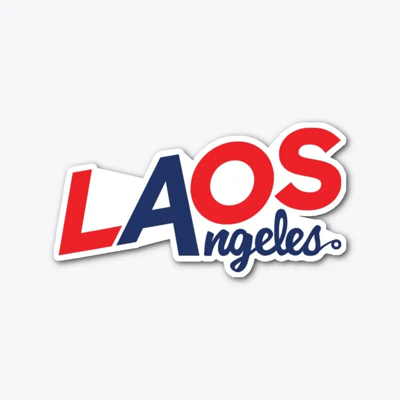 Laos Angeles Red & Blue Logo